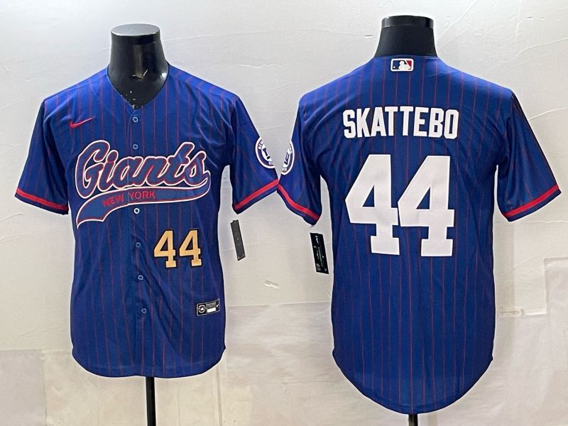 Men 2025 New York Giants #44 Skattebo Blue Joint Name Nike Limited NFL Jersey 09->new york giants->NFL Jersey
